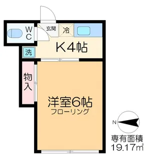 陽光荘【1階】の間取り