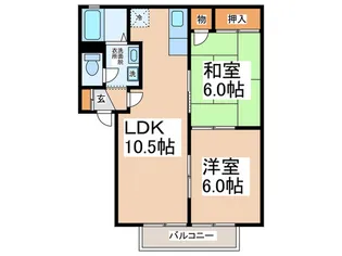 フロ-レンス二色C棟【2階】の間取り
