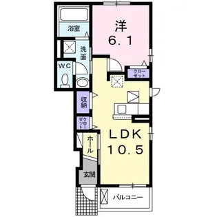 グラシオ南町田【1階】の間取り
