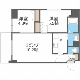 ライラックヒルズ厚別【2階】の間取り