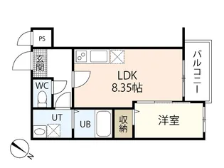 トラスティレジデンス地御前 西館【1階】の間取り