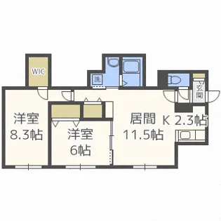 ブラン西宮の沢【2階】の間取り