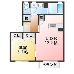 クロワッサンIII【2階】の間取り