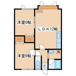 ハイネス若草【2階】の間取り
