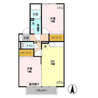 プリムヴェール【2階】の間取り