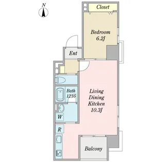 Saint-Clair【5階】の間取り