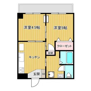 波多野ハイツ【1階】の間取り