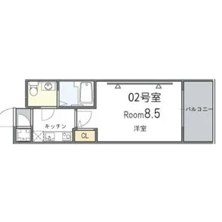 ウエンズ東心斎橋【3階】の間取り