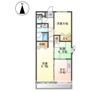 オークヴィレッヂ21 壱番館【2階】の間取り