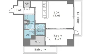 プレディアコート本町【8階】の間取り
