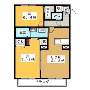クオリスタ土岐【2階】の間取り