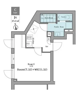 LEGALAND白金高輪【4階】の間取り