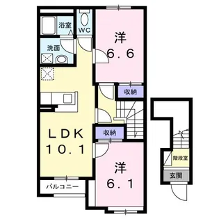 leaf【2階】の間取り