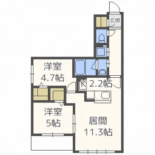 グランドサクセス南麻生【5階】の間取り
