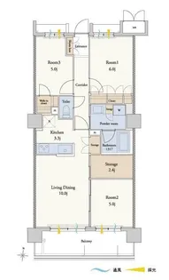 RJRプレシア高取【7階】の間取り
