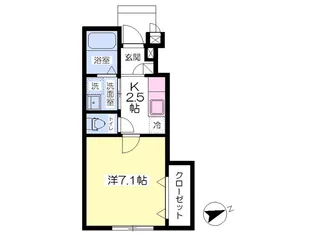 フォレスト南染師A【1階】の間取り