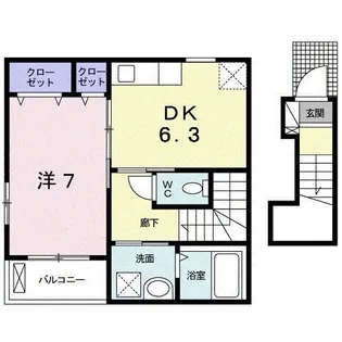 アルテグラン調布【2階】の間取り