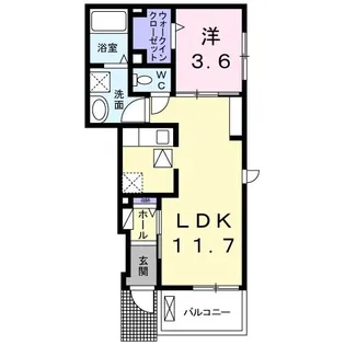 グリーンロード楠葉I【1階】の間取り