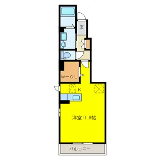 リバーサイド加賀【1階】の間取り