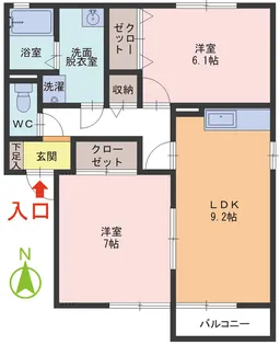 ルミナス内田B棟【2階】の間取り