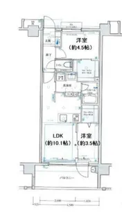 クリオ西横浜ブライトマークス【5階】の間取り