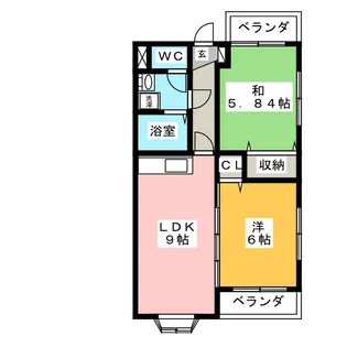 ラヴィエ・セゾン【1階】の間取り