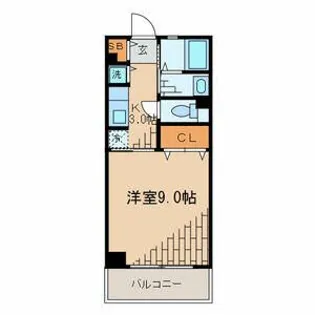 ベルヴィル芦花恒春【1階】の間取り