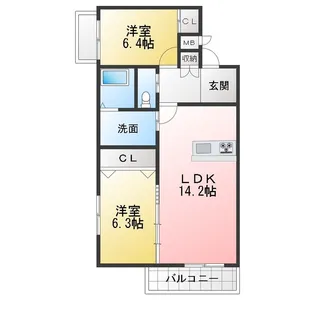 桃山プロジェクト【3階】の間取り