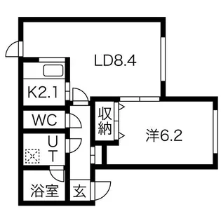 ブランシェ西14【5階】の間取り