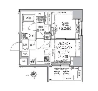 アイル大手町【4階】の間取り
