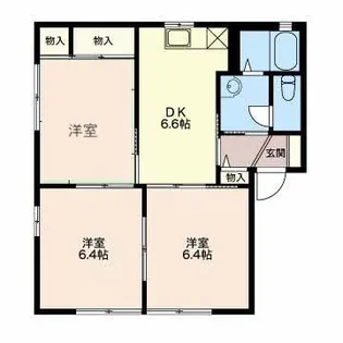 ジュネスドミール B【1階】の間取り
