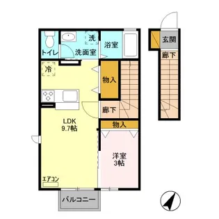 フォーゲルテラス ブラウII【2階】の間取り