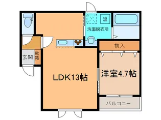 カラリア西1条通り【1階】の間取り