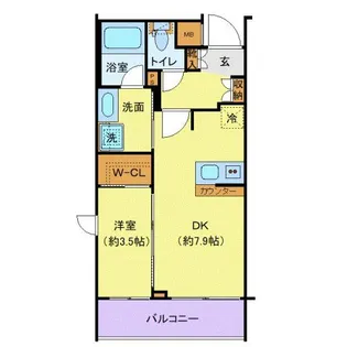 アンベリール墨田III【2階】の間取り