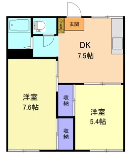 原山ハイツ【1階】の間取り