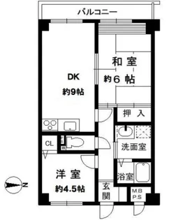 アベニューハイツ朝日【2階】の間取り