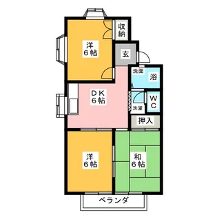 フォーレストハーモニーB棟【2階】の間取り
