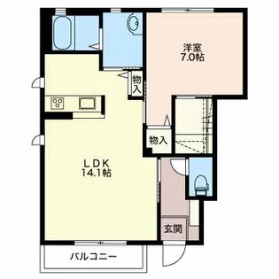 メゾンソレイユ A【1階】の間取り