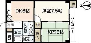倉本ビル(長束)【3階】の間取り