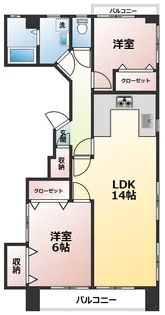 ハイツトータス【4階】の間取り