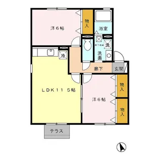 セジュール薮田 A【1階】の間取り