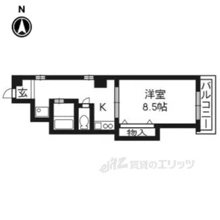 ラピス四条【3階】の間取り