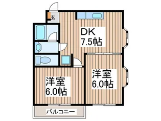ドミールII【3階】の間取り