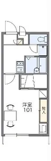 レオパレスマノワール【1階】の間取り