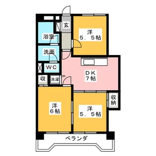 メープルコート【1階】の間取り