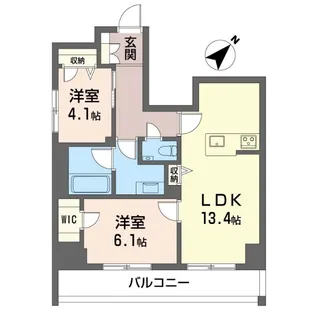 クラルテ羽沢横浜国大【5階】の間取り