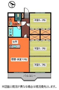 新白河リバーサイドI【2階】の間取り