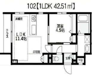 Ateria【1階】の間取り