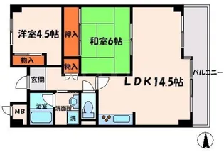 平安ハイツ【7階】の間取り