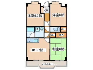 エステートワン【3階】の間取り